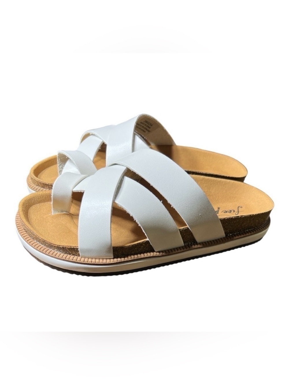 Free People Sant Antoni Footbed Slide Sandals White EU 36 / US 6